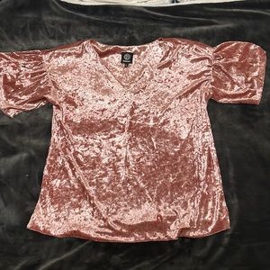 Velour Short Sleeve Top